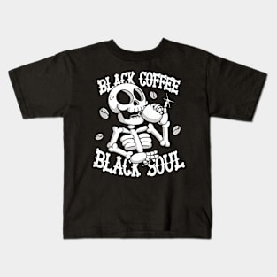 Black Coffee Black Soul Kids T-Shirt